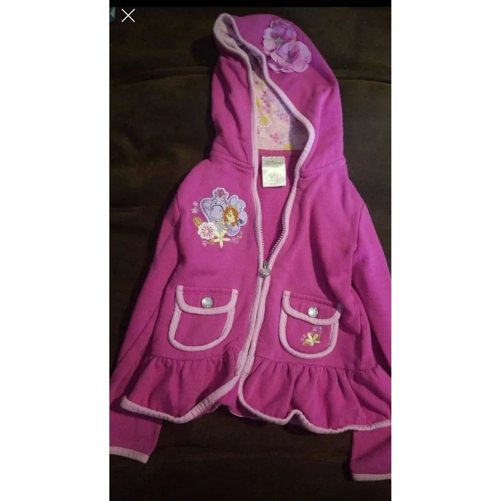 Disney store sofia the first‎ hoodie sweatshirt size 4